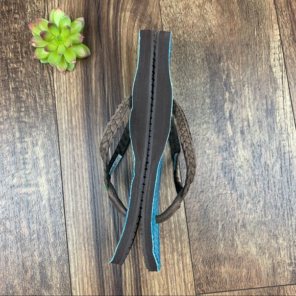 Sanuk Poncho Viva Braided Leather Strap Sandals - Picture 6 of 10